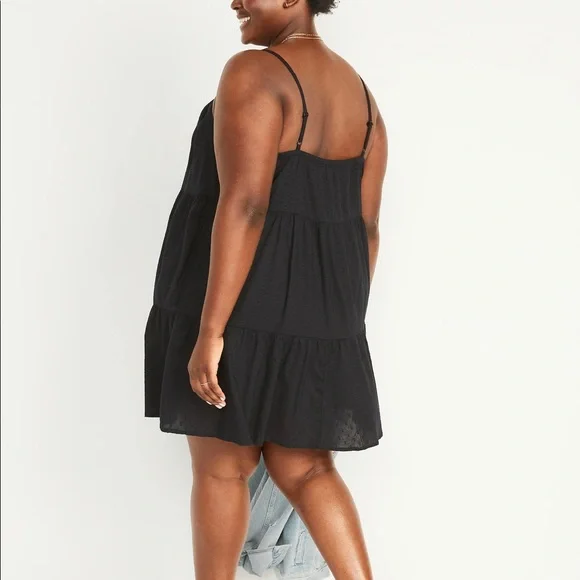 Tiered Clip-Dot Mini Cami Swing Dress for Women - Picture 4 of 6